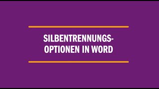 Know How It Works Silbentrennungsoptionen in Microsoft Word [upl. by Ileak]