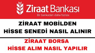 Ziraat Borsa Hisse Nasıl Alınır  Ziraat Hisse Senedi Alımı [upl. by Rumney]