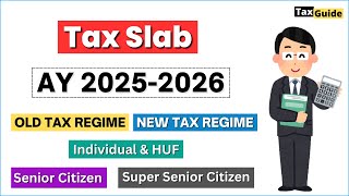 Income Tax Slab Rate AY 20252026  Tax Rates New vs Old Tax Regime FY 20242025  Income Tax Slabs [upl. by Ivey479]