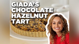 Giada De Laurentiis Chocolate Hazelnut Tart  Everyday Italian  Food Network [upl. by Eynenihc]