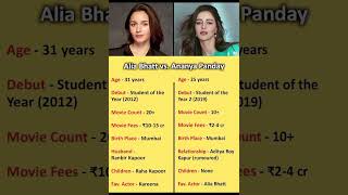 Ananya panday vs Alia Bhatt [upl. by Amling547]