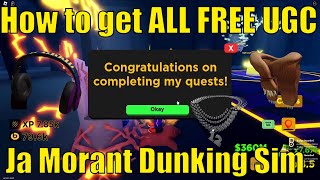 How to get Ja Morant Bear Cape amp 12 Chain  Dunking Simulator Ja Morant Event  All Quest Steps [upl. by Anaylil402]