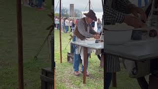 Cowboy Cooking cowboys cowboylife 1800s history chuckwagon reenacting cattle cooking shorts [upl. by Rebmyt686]