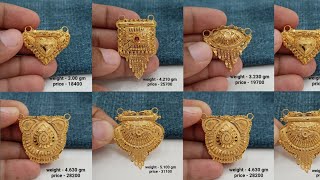 new gold mangalsutra pendant designs with weight amp price  long mangalsutra pendant designs [upl. by Aicela]