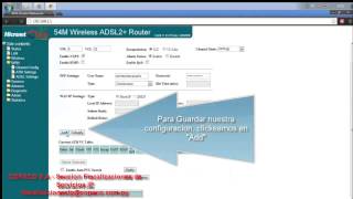 Configuración Modem ADSL  Micronet c WIFI negro COPACO [upl. by Aikemet]