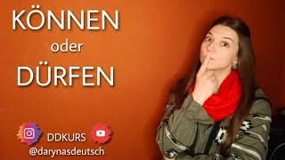 KÖNNEN vs DÜRFEN Bedeutung von 2 Modalverben  BONUS [upl. by Onirefes]