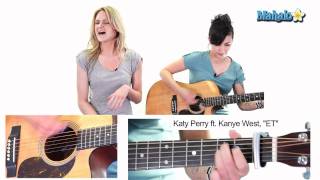 How to Play quotETquot by Katy Perry ft Kanye West on Guitar Practice Video [upl. by Toblat]