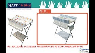 Tutorial como armar y Funcionamiento Bañera Plegable Ccon Cambiador Para Bebe [upl. by Poole]