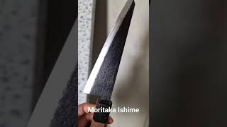 Moritaka Ishime 150mm Honesuki Aogami2 abd carbon steel cladding [upl. by Aihsia409]