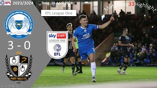 Peterborough United 30 Port Vale Matchday33 Rescheduled EFL League One 2324 Highlight [upl. by Ayerhs471]