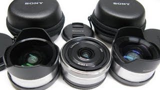 sony NEX E16mmF28  VCLECU1  VCLECF1 [upl. by Onitnelav]