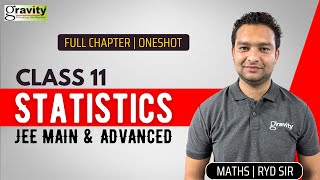 STATISTICS  OneShot Session with PYQs  JEE Mains amp Advanced  RYD Sir  Gravity Classes [upl. by Bjorn976]