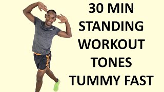 30 Minute Standing Abs Workout to Tone Your Tummy Fast [upl. by Blankenship501]