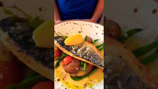 Pan seared seabass Fillet with Pastis flambé👌shorts short shortsvideo food [upl. by Afrikah]