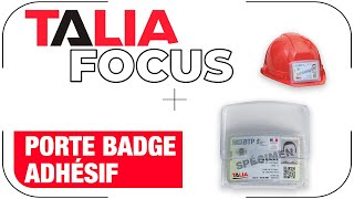 Portebadge adhésif pour casques de chantier [upl. by Atsyrc]