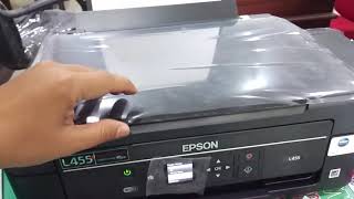 Epson L455 Printer multifungsi bisa untuk fotocopy dan wifi [upl. by Angelina433]