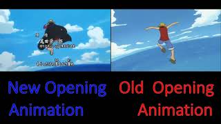 One Piece Opening Episode 1 amp Opening Episode 1000 Animation Comparison [upl. by Afihtan693]