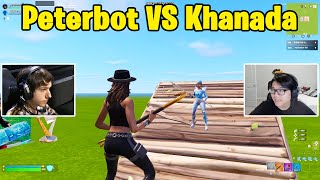 Peterbot VS Khanada 1v1 TOXIC Buildfights [upl. by Anjanette]