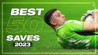 Best 50 Goalkeeper Saves 2023  HD [upl. by Anrol419]