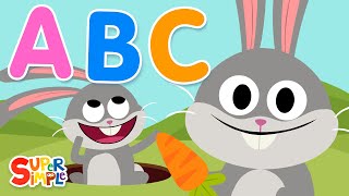 ABC Hop  Hop Along Alphabet Songs For Kids  Super Simple Songs [upl. by Bernadina308]