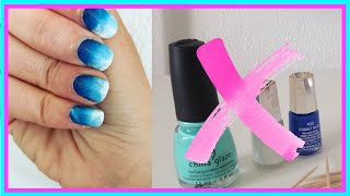 COMMENT FAIRE UN DEGRADE SUR ONGLES  SANS VERNIS amp EPONGE [upl. by Favien]