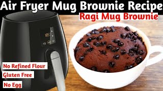 Air Fryer Mug Brownie Recipe  Eggless amp Gluten Free  Airfryer Brownie in a Mug  airfryerrecipes [upl. by Barbra]