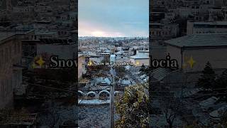 It SNOWED on my last night in Goreme Cappadocia 😍 Turkey Winter Travel ❄️ [upl. by Nillok623]