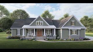 CRAFTSMAN HOUSE PLAN 453400047 WITH INTERIOR [upl. by Rahman]