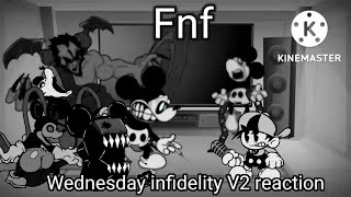 Fnf react to the Wednesday infidelity V2 mod part 1 Gacha club [upl. by Ylekalb]