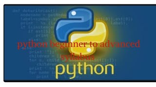 python basic to advanced syllabus [upl. by Lerad568]