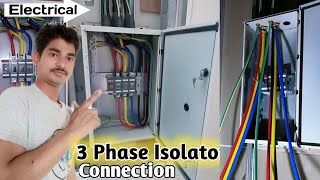 how to connect isolator switch  Isolator Connection kaise karen  3 phase isolator connection Usman [upl. by Wilburt]