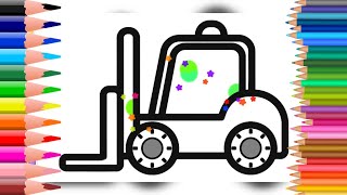 how to draw a forklift [upl. by Casimire]