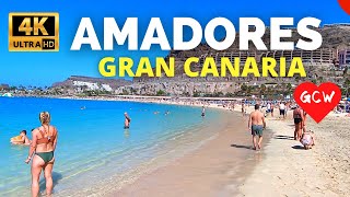 AMADORES Gran Canaria Beach Walk Spain 4K  Canary Islands [upl. by Etteb265]