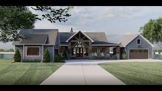 CRAFTSMAN HOUSE PLAN 96300465 WITH INTERIOR [upl. by Eelac]