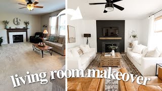 EXTREME DIY LIVING ROOM MAKEOVER  2022 Full Transformation [upl. by Rovaert]