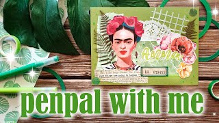 °• PENPAL WITH ME  bright green letter  folder tutorial •° [upl. by Audsley244]