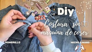 Como arreglar dos pantalones a manosin máquina de coser Fácil y rápido🧵🪡 Romerillo costura diy [upl. by Emyam636]