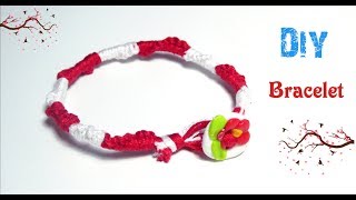 Bratari Handmade 3 Cum sa faci o bratara martisor [upl. by Yemar]