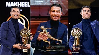 RONALDO ÉLU MEILLEUR JOUEUR  BUTEUR EN 2023  3 TROPHÉES POUR CR7 AU GLOBE SOCCER AWARDS  CR7 GOAT [upl. by Alit606]