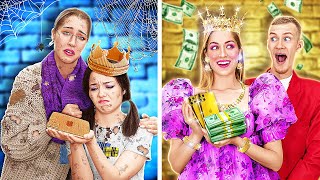 HOW TO BECOME A PRINCESS  Funny Rich vs Broke School Situations by 123 GO GLOBAL [upl. by Sined]