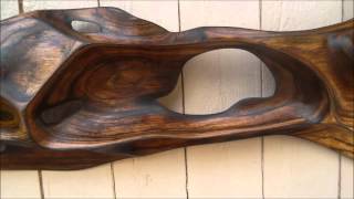 Reclining lady a Koa wood sculpture by Derek Bencomo [upl. by Joselow]