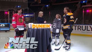 Patrick Sharp David Pastrnak Kendall Coyne Schofield compete in shootout for charity  NBC Sports [upl. by Cloris]