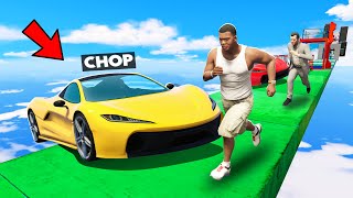 GTA 5 CARS VS RUNNERS SHAMSHER COMPETES WITH CHOP [upl. by Assylla]