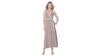 G by Giuliana Printed Sleeveless Wrap Maxi Dress [upl. by Ayirp707]