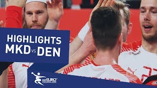 Highlights  FYR Macedonia vs Denmark  Mens EHF EURO 2018 [upl. by Ocirema998]