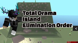 Roblox Total drama island elimination order [upl. by Zarihs169]