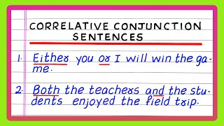 CORRELATIVE CONJUNCTION  5  10 CORRELATIVE CONJUNCTIONS  IN ENGLISH GRAMMAR [upl. by Richelle]