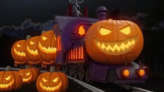 Halloween Train  Happy Halloween Cartoon Train for kids  Choo choo train kids videos [upl. by Diahann]