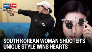 Air pistol silver medalist Kim YeJi wins hearts online with her captivating shooting style [upl. by Uhsoj884]