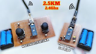 DIY 24Ghz  Remote Controller 2KM Using NRF24L01PANLA ✓ [upl. by Idnyl36]